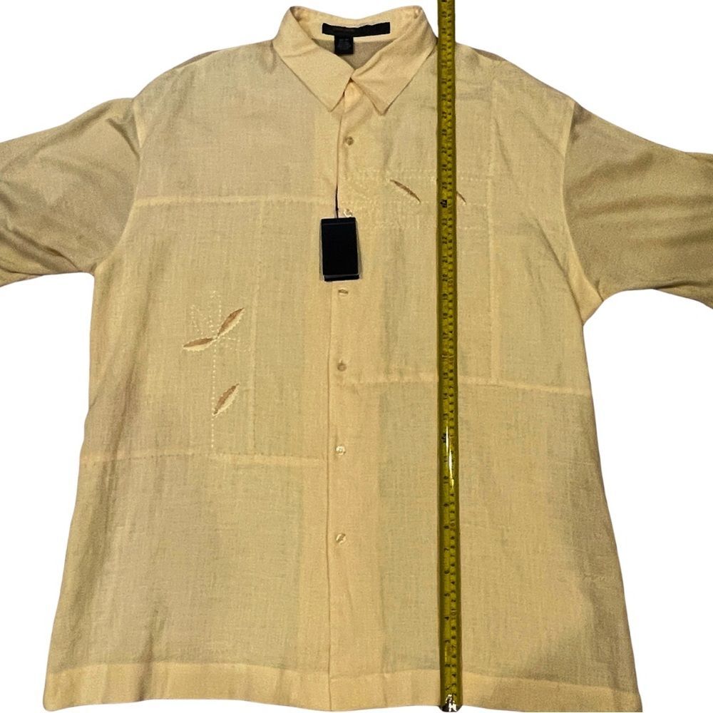 Vintage Pelle Pelle Marc Buchanan Men’s Silk & Linen Shirt 3XL - Picture 5 of 9